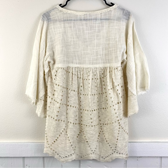 Free People Summer Lovin Knit Oversized Top — Cream (XS) - Picture 3 of 5